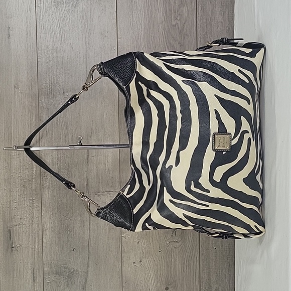 Dooney & Bourke Handbags - Dooney & Bourke Zebra Leather Shoulder Bag